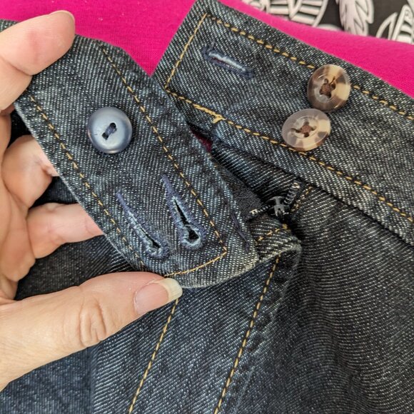 Ann Taylor Dark Denim Midi Skirt Sz 12 - Picture 4 of 7